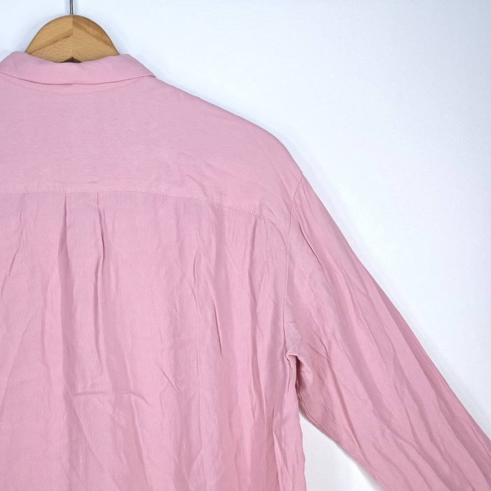 J Jill Button Up Shirt Womens Large‎ Pink Long Sleeve Casual Blouse Normcore - Picture 15 of 16